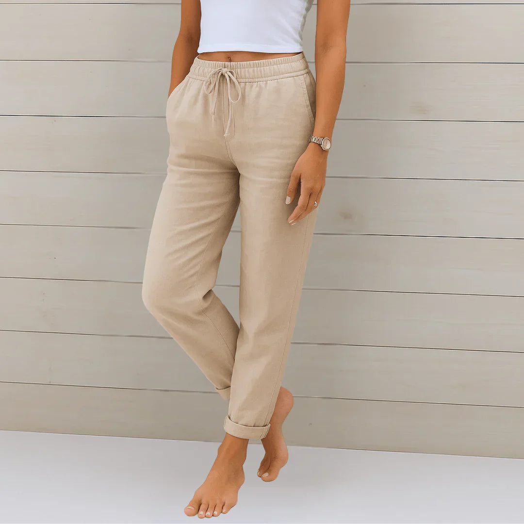 Solena | Luchtige Linnen Broek voor Dames