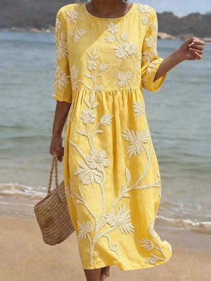 Raquel | Geborduurde Vintage Jurk