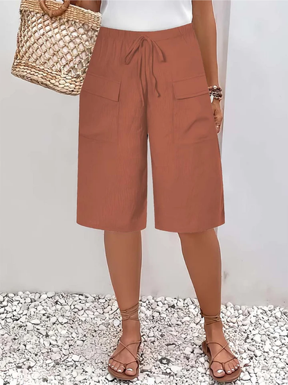 Clota | Korte broek met elastische tailleband